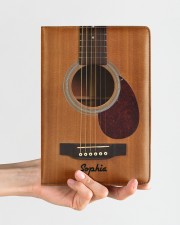GUITAR NOTEBOOK - CUSTOM NAME Medium - Leather Notebook aos-medium-leather-notebook-lifestyle-front-01
