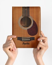GUITAR NOTEBOOK - CUSTOM NAME Medium - Leather Notebook aos-medium-leather-notebook-lifestyle-front-02