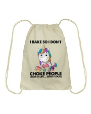I BAKE SO I DON'T CHOKE PEOPLE Drawstring Bag tile