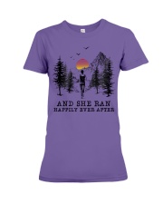 AND SHE RAN HAPPILY EVER AFTER Premium Fit Ladies Tee tile