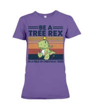 BE A TREE REX IN A FIELD OF CHRISTMAS TREES Premium Fit Ladies Tee tile