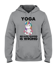 YOGA BECAUSE MURDER IS WRONG Hooded Sweatshirt tile