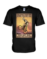 YOU DON'T STOP RIDE V-Neck T-Shirt tile