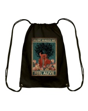 MUSIC MAKES ME FEEL ALIVE Drawstring Bag tile