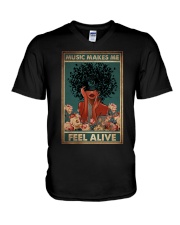 MUSIC MAKES ME FEEL ALIVE V-Neck T-Shirt tile