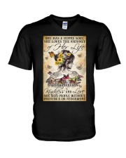 SHE HAS A HIPPIE SOUL V-Neck T-Shirt tile