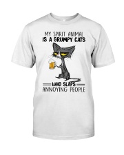 MY SPIRIT ANIMAL IS A GRUMPY CATS Classic T-Shirt front