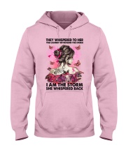 THEY WHISPER TO HER Hooded Sweatshirt front