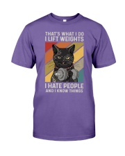 THAT'S WHAT I DO I LIFT WEIGHTS I HATE PEOPLE Premium Fit Mens Tee tile
