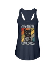 THAT'S WHAT I DO I LIFT WEIGHTS I HATE PEOPLE Ladies Flowy Tank tile