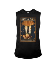 JUST A GIRL WHO LOVES CATS AND FALL Sleeveless Tee tile