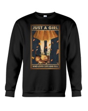 JUST A GIRL WHO LOVES CATS AND FALL Crewneck Sweatshirt tile