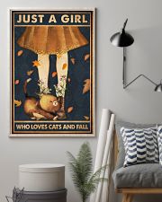JUST A GIRL WHO LOVES CATS AND FALL 11x17 Poster lifestyle-poster-1