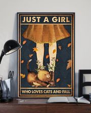 JUST A GIRL WHO LOVES CATS AND FALL 11x17 Poster lifestyle-poster-2