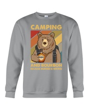CAMPING AND BOURBON BECAUSE MURDER IS WRONG Crewneck Sweatshirt tile