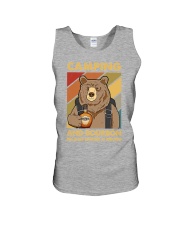 CAMPING AND BOURBON BECAUSE MURDER IS WRONG Unisex Tank tile
