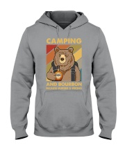 CAMPING AND BOURBON BECAUSE MURDER IS WRONG Hooded Sweatshirt tile