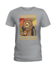 CAMPING AND BOURBON BECAUSE MURDER IS WRONG Ladies T-Shirt tile