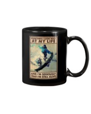 SOMETIME I LOOK BACK AT MY LIFE Mug tile