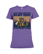 I LIKE SOCIAL DISTANCING IN MY TENT Premium Fit Ladies Tee tile