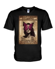 BREAST CANCER IS A JOURNEY V-Neck T-Shirt tile
