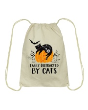 EASILY DISTRATED BY CATS Drawstring Bag tile