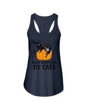 EASILY DISTRATED BY CATS Ladies Flowy Tank tile