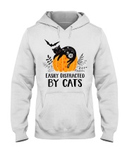 EASILY DISTRATED BY CATS Hooded Sweatshirt front