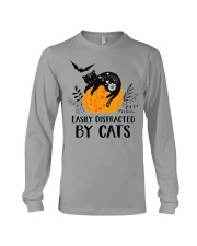 EASILY DISTRATED BY CATS Long Sleeve Tee tile