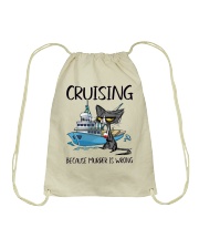 CRUISING BECAUSE MURDER IS WRONG Drawstring Bag tile