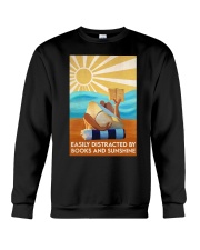 EASILY DISTRACTED BY BOOKS AND SUNSHINE Crewneck Sweatshirt tile