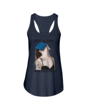JUST A GIRL WHO LOVES BOOKS Ladies Flowy Tank tile