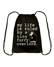 MY LIFE IS RULES BY TINY FURRY OVERLORD Drawstring Bag tile