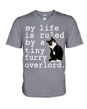 MY LIFE IS RULES BY TINY FURRY OVERLORD V-Neck T-Shirt tile