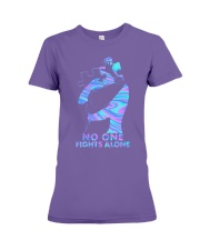 NO ONE FIGHT ALONE Premium Fit Ladies Tee tile