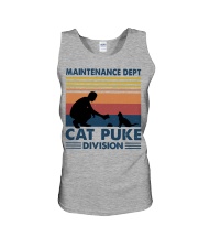 MAINTENANCE DEPT CAT PUKE DIVISION Unisex Tank tile