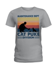 MAINTENANCE DEPT CAT PUKE DIVISION Ladies T-Shirt tile