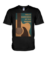 HELLO DARKNESS MY OLD FRIEND V-Neck T-Shirt tile