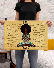 YOGA AFRO - I AM - CUSTOM NAME 24x16 Poster poster-landscape-24x16-lifestyle-20