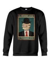 A READER LIVES A THOUSAND LIVES Crewneck Sweatshirt tile