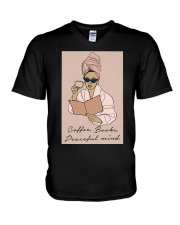COFFEE BOOKS PEACEFUL MIND V-Neck T-Shirt tile