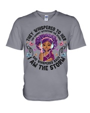 THEY WHISPERED TO HER V-Neck T-Shirt tile
