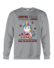 COFFEE SPELLED BACKWARDS IS EFFOC Crewneck Sweatshirt tile