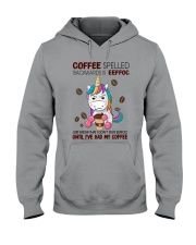 COFFEE SPELLED BACKWARDS IS EFFOC Hooded Sweatshirt tile