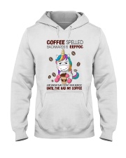COFFEE SPELLED BACKWARDS IS EFFOC Hooded Sweatshirt front