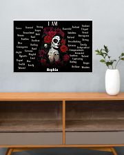 SKULL GIRL - I AM - CUSTOM NAME 24x16 Poster poster-landscape-24x16-lifestyle-25