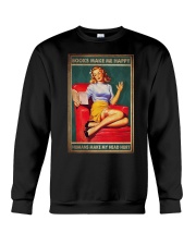 BOOK MAKES ME HAPPY HUMANS MAKE ME HEAD HURT Crewneck Sweatshirt tile