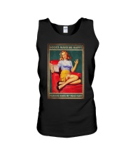 BOOK MAKES ME HAPPY HUMANS MAKE ME HEAD HURT Unisex Tank tile