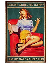 BOOK MAKES ME HAPPY HUMANS MAKE ME HEAD HURT 11x17 Poster front