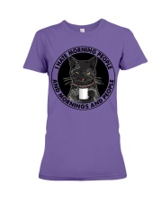 I HATE MORNING PEOPLE OR MORNING OR PEOPLE Premium Fit Ladies Tee tile